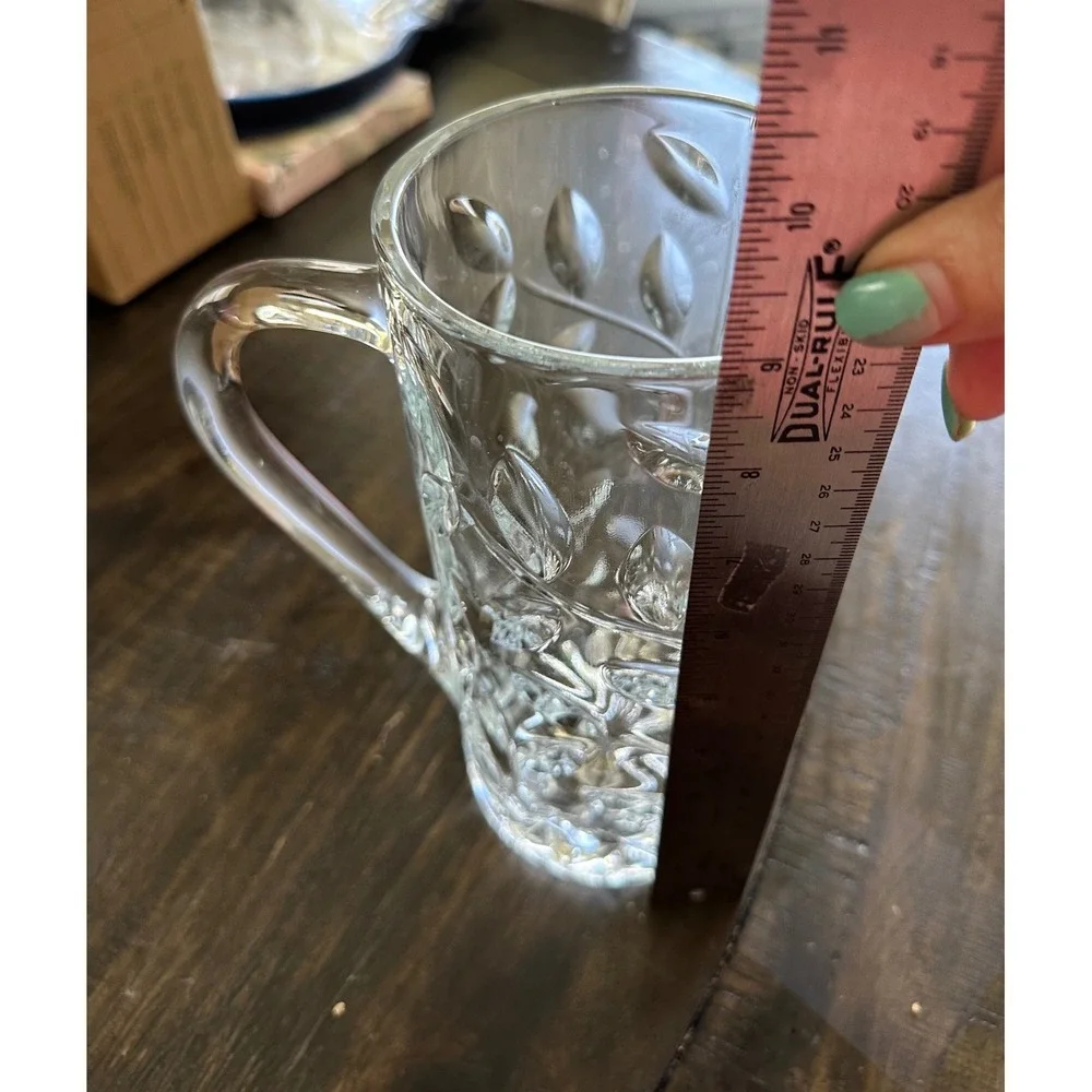 Vintage RCR Royal Crystal Rock Laurus Crystal Pitcher  Made in Italy –Heavy 50oz